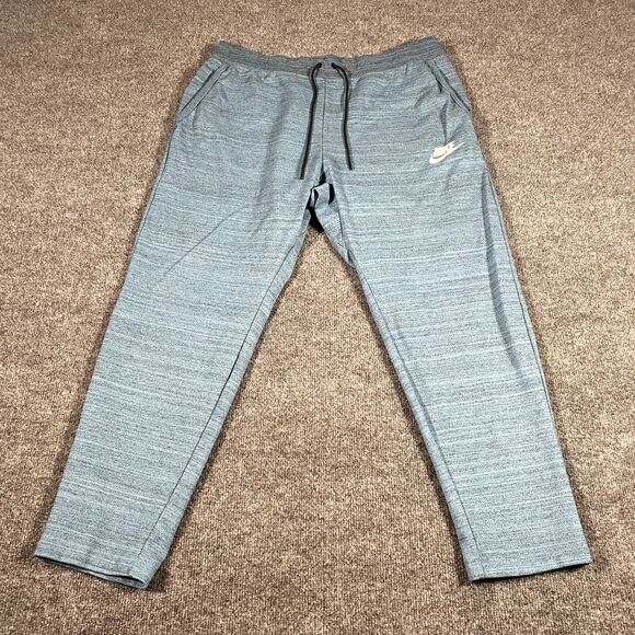 Nike Sportswear Advance 15 Knit Mens 2XL Joggers Sweatpants Tapered Blue - Picture 1 of 11